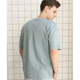 Футболка  мужская       из кулирки       зеленая  Принт Melado