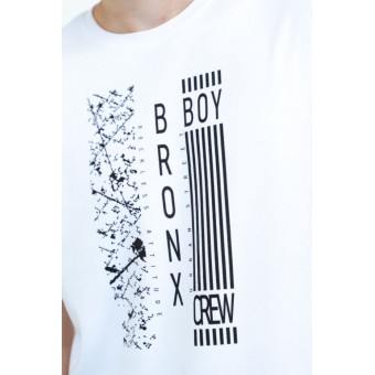 Футболка  мужская       из кулирки       белая  Принт Melado