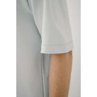 Футболка  мужская       трикотажная       голубая  Принт Melado