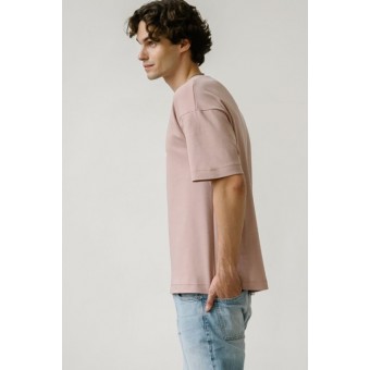 Футболка  мужская       трикотажная       бежевая  Надписи Melado