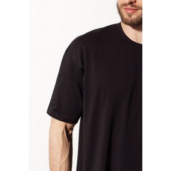 Футболка  мужская       трикотажная       черная  Принт Melado