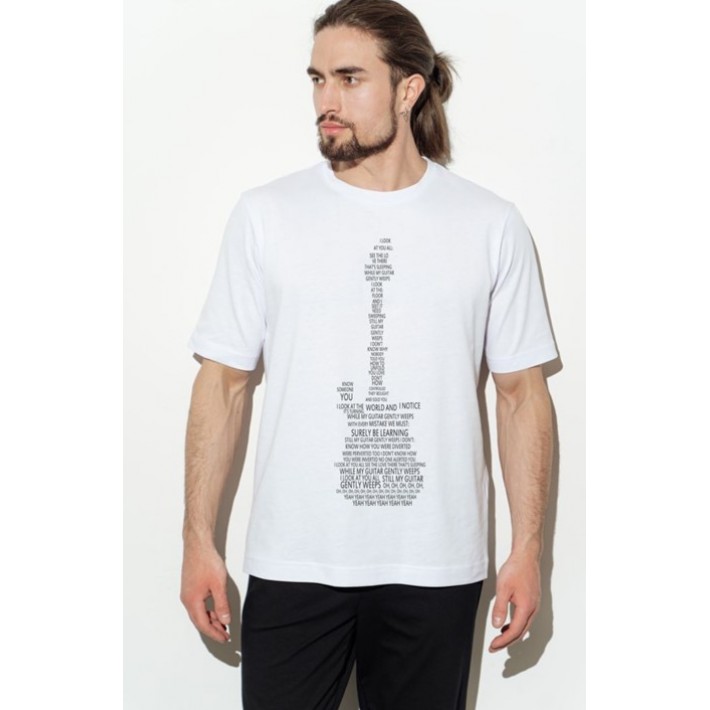 Футболка мужская трикотажная белая Принт Melado