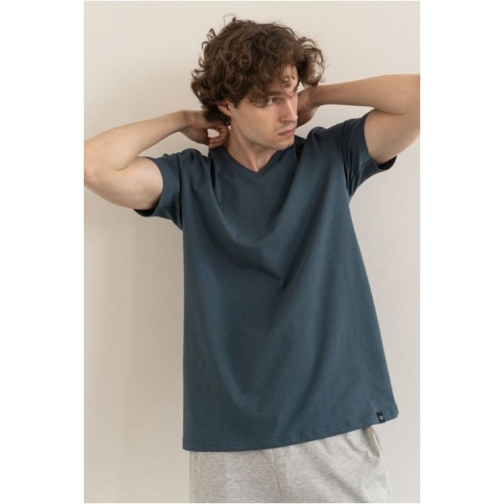 Футболка мужская из кулирки Темно-серый однотонная Melado