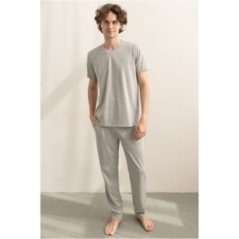 Футболка  мужская       из кулирки       серая  однотонная Melado