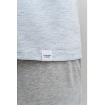 Футболка  мужская       из кулирки       Светло-серый  однотонная Melado  