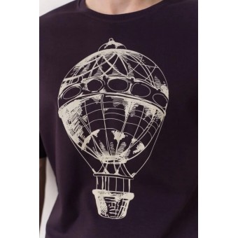 Футболка  мужская       из кулирки       фиолетовая  Принт