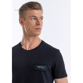 Футболка  мужская       из кулирки       черная     