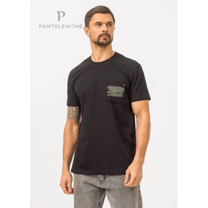 Футболка мужская из кулирки черная