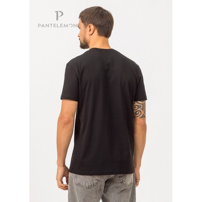 Футболка мужская из кулирки черная