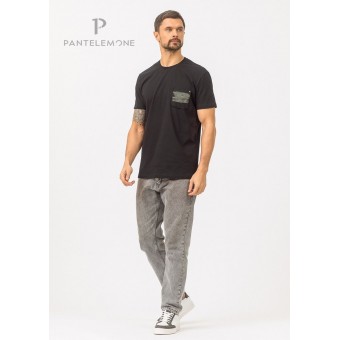 Футболка  мужская       из кулирки       черная