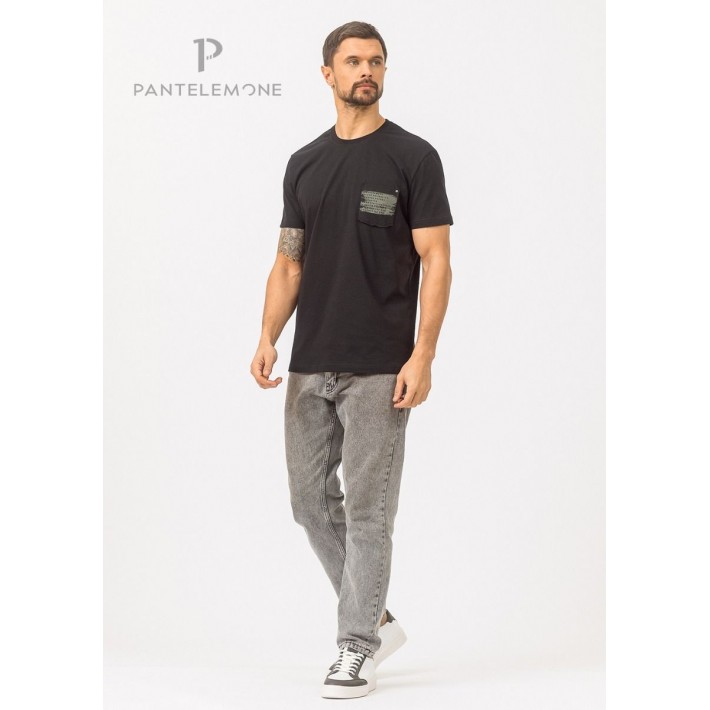 Футболка мужская из кулирки черная