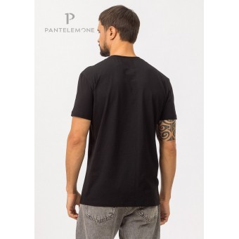 Футболка  мужская       из кулирки       черная