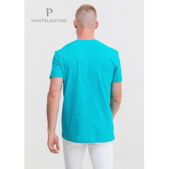 Футболка  мужская       из кулирки       голубая