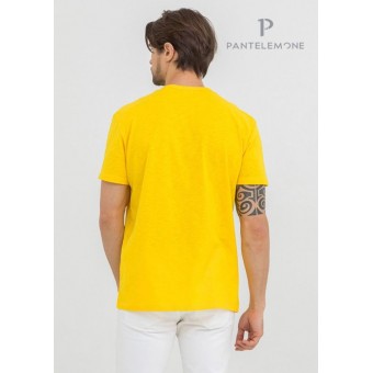 Футболка  мужская       из кулирки       желтая