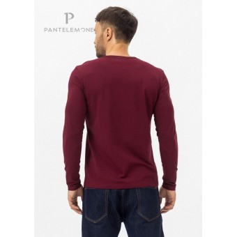 Джемпер  мужской       из кулирки       бордовый