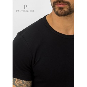 Футболка  мужская       Рибана       черная  однотонная