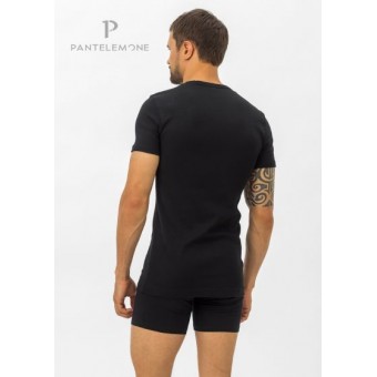 Футболка  мужская       Рибана       черная  однотонная