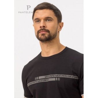 Футболка  мужская       из кулирки       черная