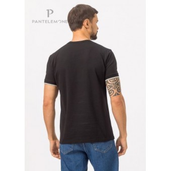 Футболка  мужская       из кулирки       черная