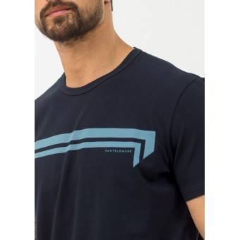 Футболка  мужская       из кулирки       синяя     