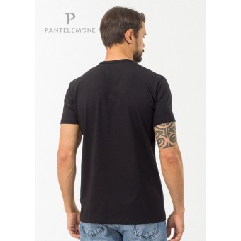 Футболка  мужская       из кулирки       черная