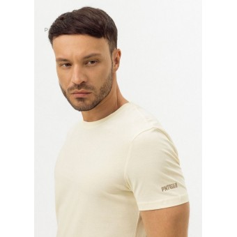 Футболка  мужская       из кулирки       белая  однотонная