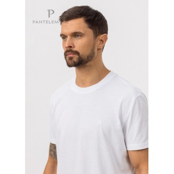 Футболка  мужская       из кулирки       белая  однотонная