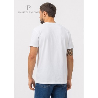 Футболка  мужская       из кулирки       белая  однотонная