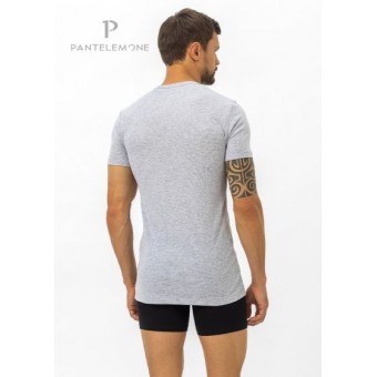 Футболка  мужская       Рибана       серая  однотонная