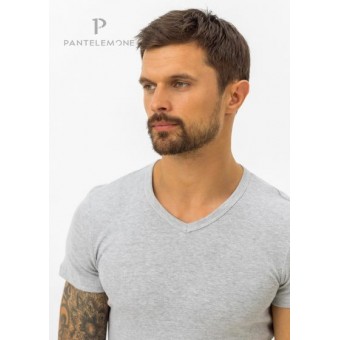 Футболка  мужская       Рибана       серая  однотонная