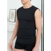 Майка мужская из кулирки черная однотонная Melado