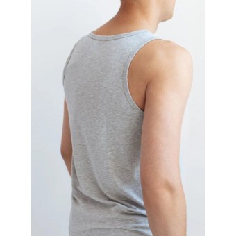 Майка  мужская       из кулирки       серая  однотонная Melado