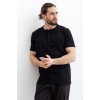 Футболка мужская трикотажная черная однотонная