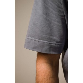 Футболка  мужская       трикотажная       серая  однотонная