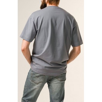 Футболка  мужская       трикотажная       серая  однотонная