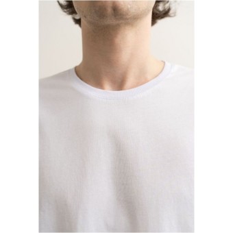 Футболка  мужская       из кулирки       белая  однотонная   