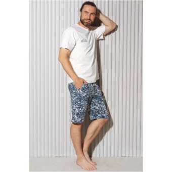 Футболка  мужская       трикотажная       белая  Принт   