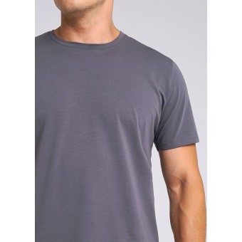 Футболка  мужская       трикотажная       серая  однотонная
