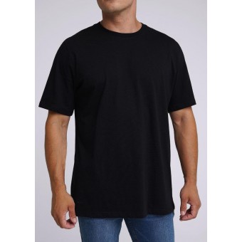 Футболка  мужская       трикотажная       черная  однотонная