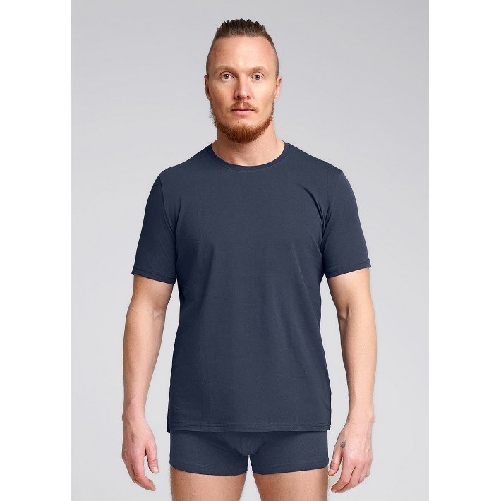 Футболка мужская трикотажная Темно-синий однотонная