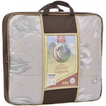 Одеяло      142х205  1,5 спальное из поплина  150 г/м2    шерсть овечья    Столица текстиля