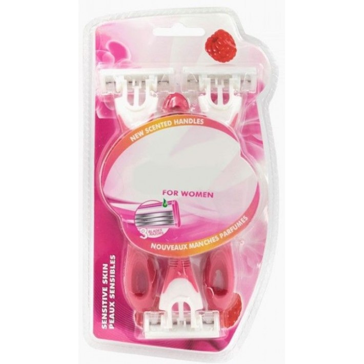 SHV20 MAX Quottro for Women Одноразовый бритвенный станок 3 лезв жен пинк 3 шт блистер 58 гр.