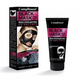 874507 Compliment BLACK MASK Маска-пленка для лица CO-ENZYMES, 80мл