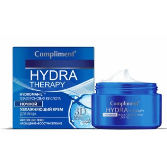 875702 Compliment HYDRA THERAPY ночной увлажняющий крем для лица, 50мл