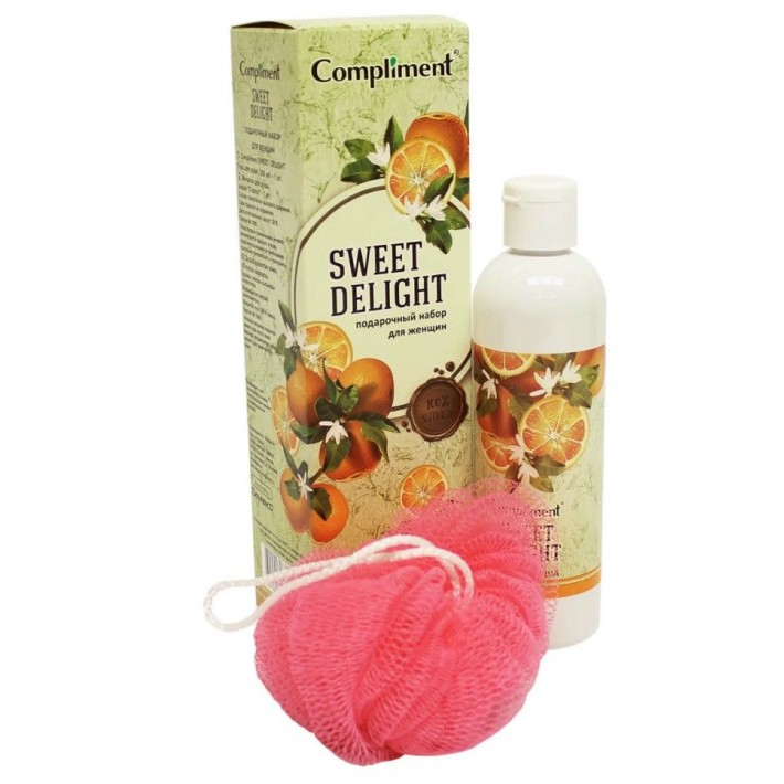 876396 Compliment SWEET DELIGHT ПН №1360 (Гель для душа 250мл + мочалка)