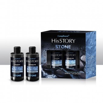 797743 Compliment His Story ПН №1431 Stone (Шампунь для волос 320мл + Гель для душа 320мл)