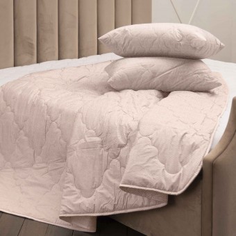 Подушка     для сна 70х70   из микрофибры      шерсть овечья, силиконизированное волокно    KARIGUZ