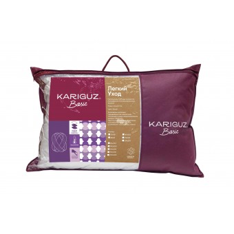 Подушка     для сна 50х70   из поликоттона      силиконизированное волокно белая   KARIGUZ