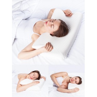 Подушка     ортопедическая 37х65   из жаккарда      пенополиуретан белая   Ambesonne