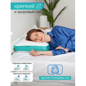 Подушка     ортопедическая 43х56   трикотажная      пенополиуретан белая   Ambesonne